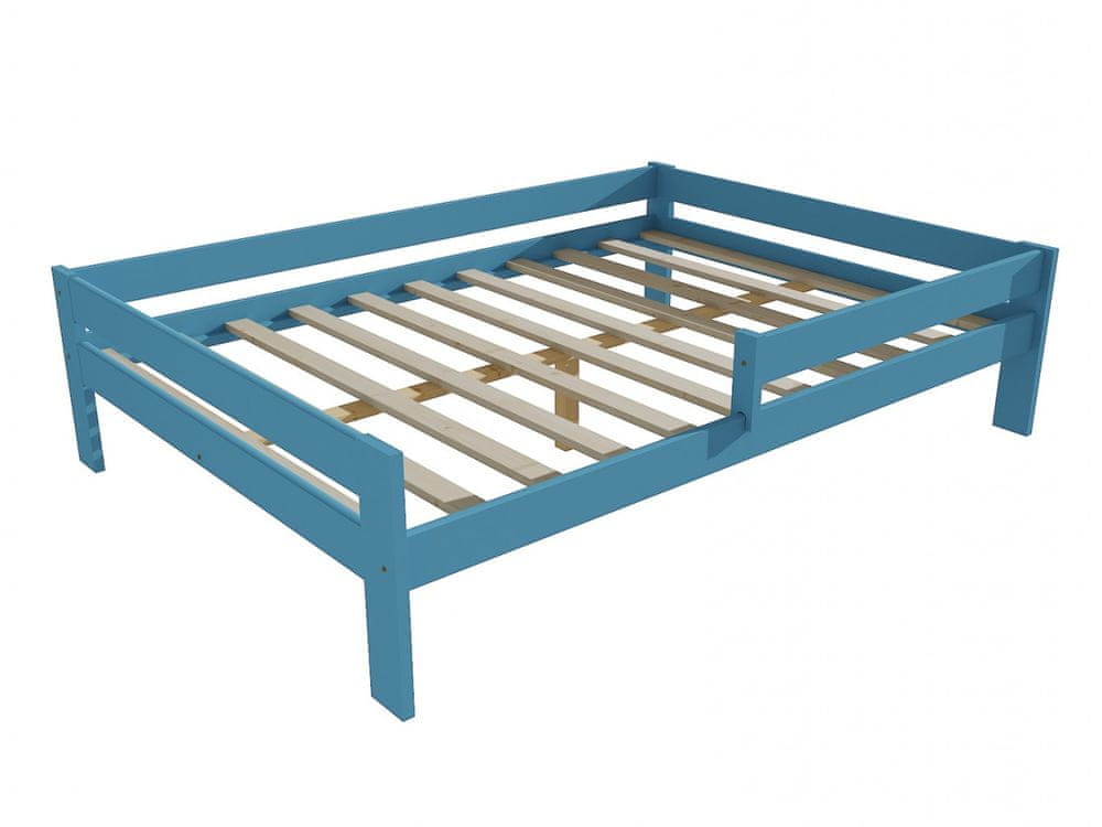 eoshop Detská posteľ so zábranou VMK006C KIDS (Rozmer: 120 x 200 cm, Farba dreva: farba modrá)